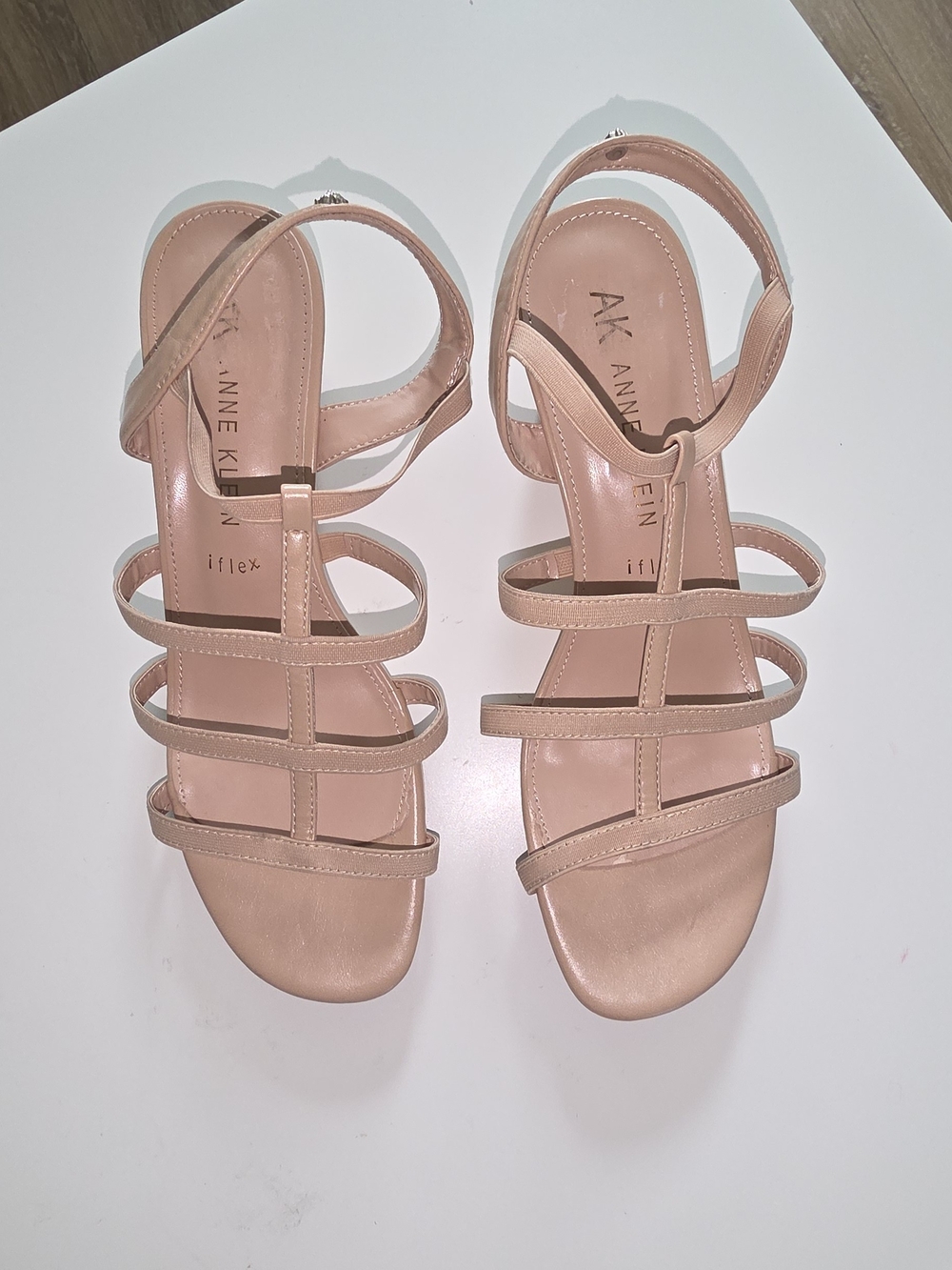 Anne Klein Blush Strappy Sandals